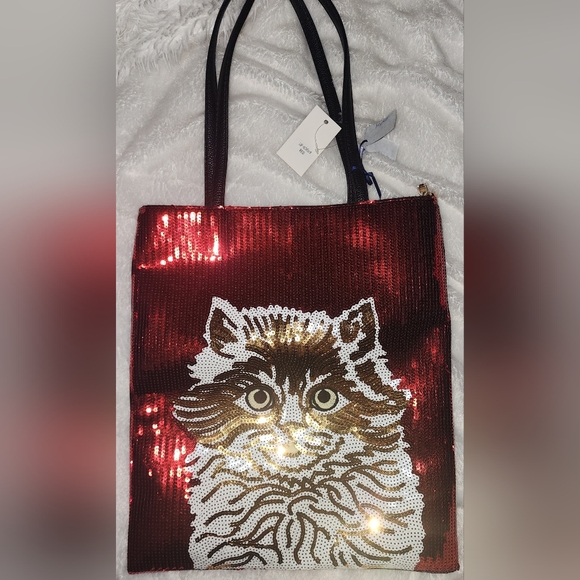 sequin cat tote - Picture 1 of 6